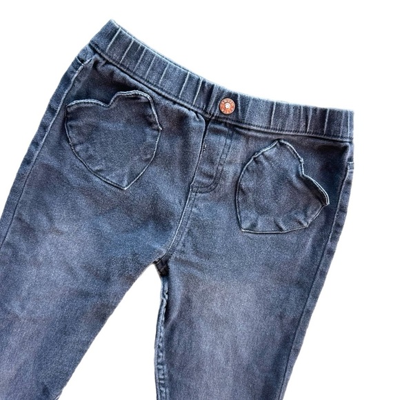 Vince Camuto Girls Black Heart  Pocket Jeggings Jeans Size 10 - Picture 2 of 5